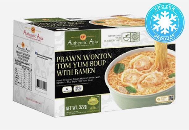 CP King Prawn Wonton Tom Yum Soup 4 x 307g