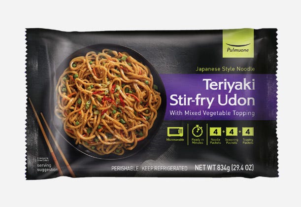 Pulmuone Teriyaki Stir Fry Udon Noodles 4 Pack