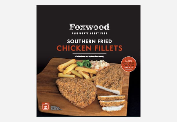 Foxwood Southern Fried kycklingfiléer 1,92 kg