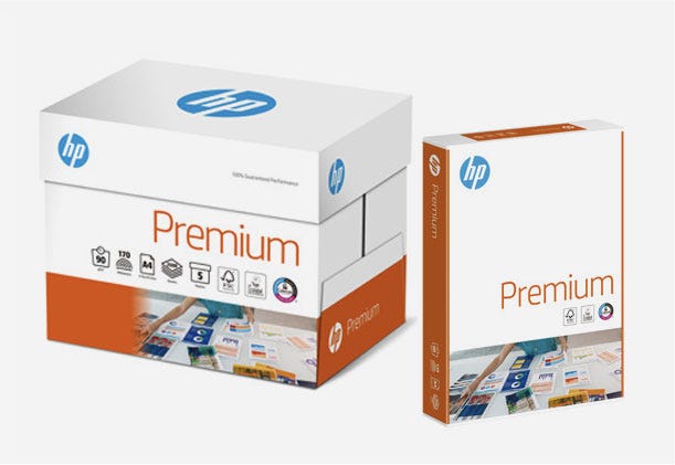 HP A4 Premium Copy Paper 5 Reams, 2500 Sheets 90GSM