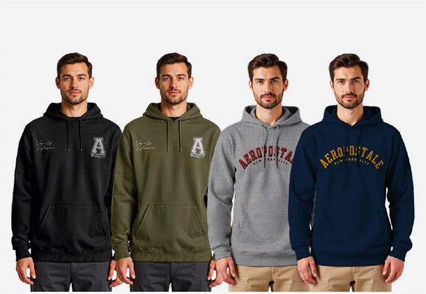 Aeropostale Weatherproof Huvtröja i Fleece med Logga, Herrmodell