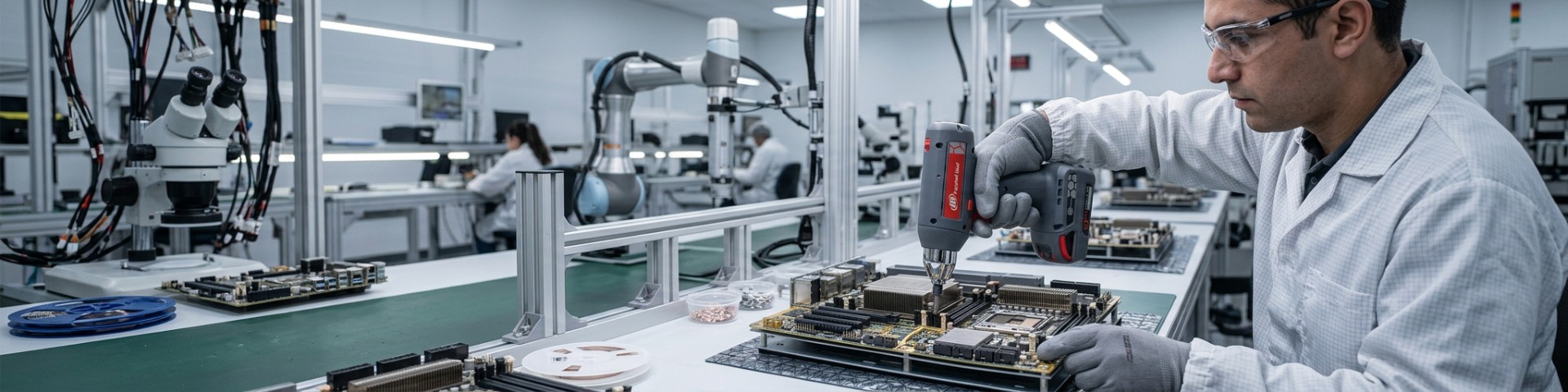 Power systems precision assembly scaling banner