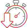 red grey clock icon