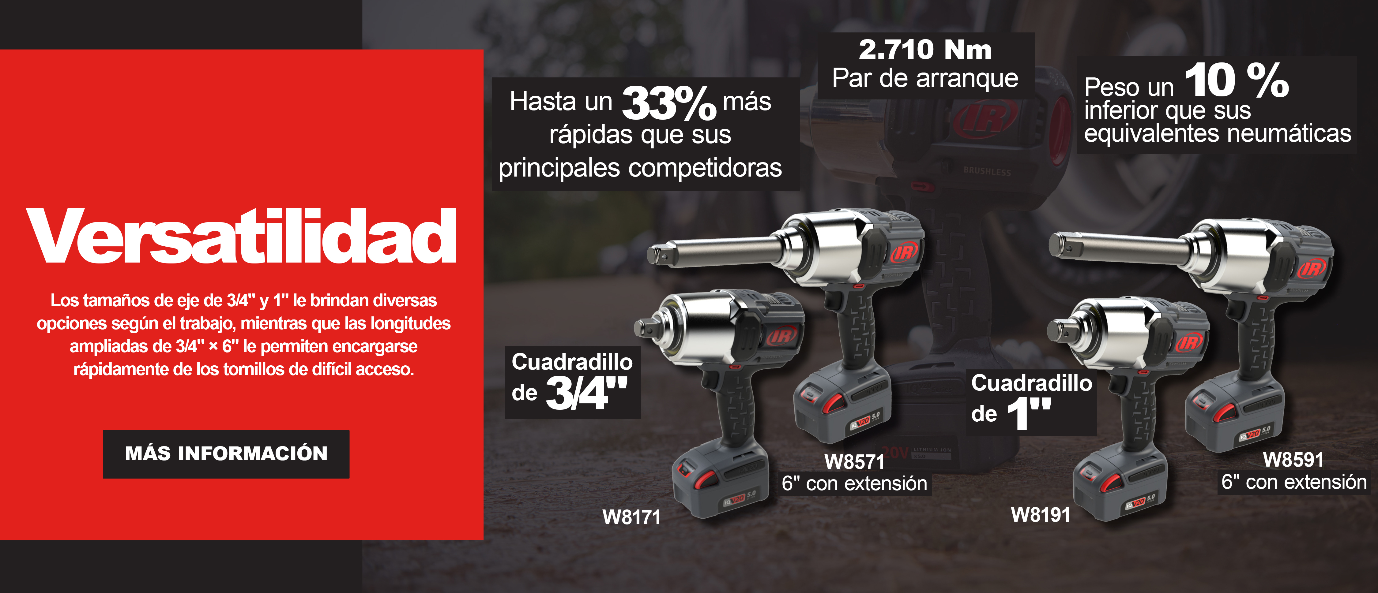 Descripción general de la herramienta de impacto W8171