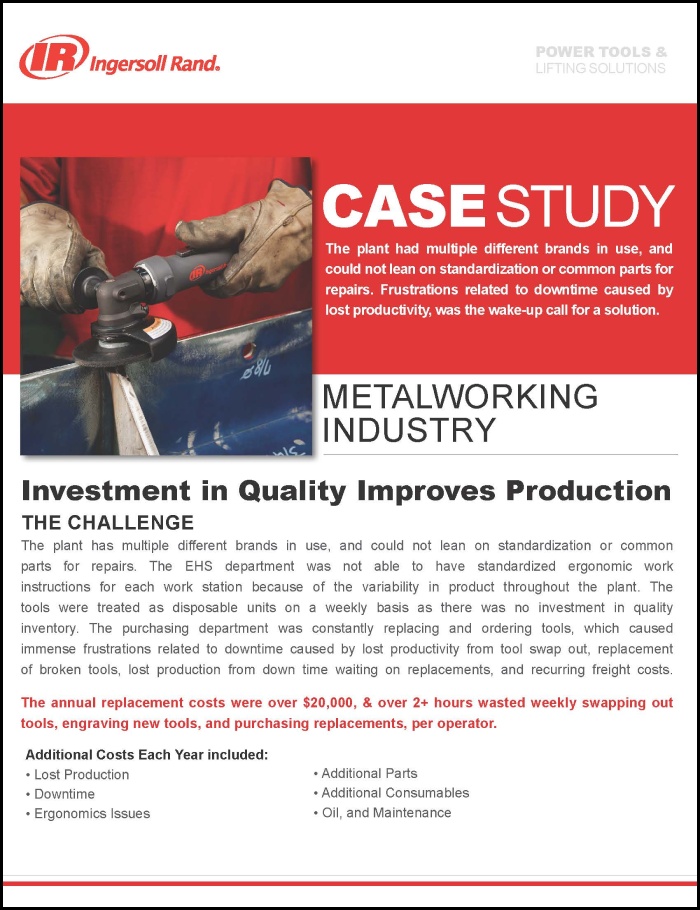 Ingersoll Rand metalworking case study
