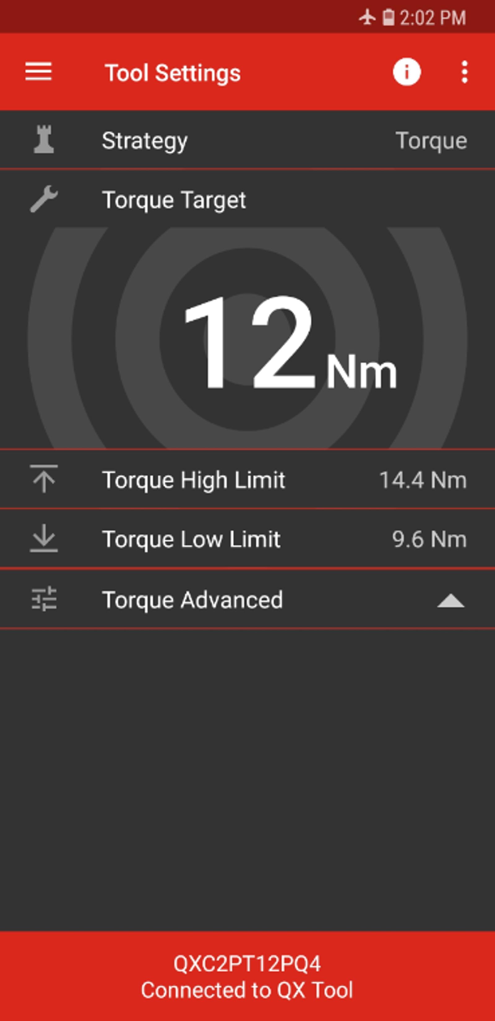 phone app tool setting