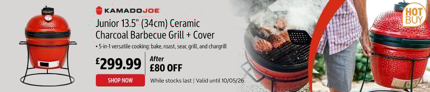 Kamado Joe Junior Ceramic Charcoal Barbecue Grill + Cover