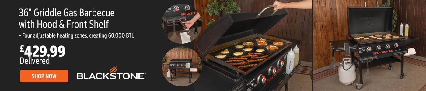 Blackstone Griddle Gas Barbecue with Hood & Front Shelf