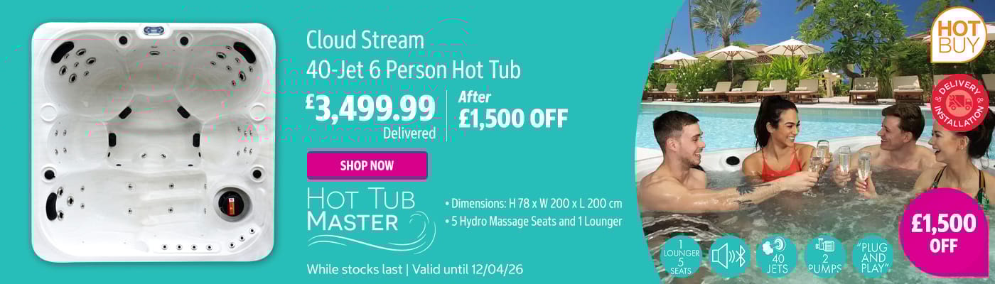 Hot Tub Master Cloud Stream 40-Jet 6 Person Hot Tub - Delivered and Installed