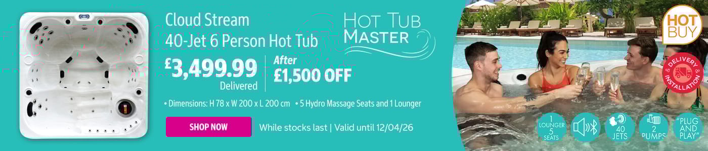 Hot Tub Master Cloud Stream 40-Jet 6 Person Hot Tub - Delivered and Installed