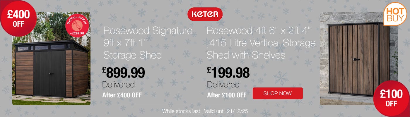 Keter Rosewood Signature Storage Shed