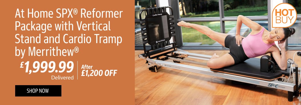 At Home SPX® Reformer Package with Vertical Stand and Cardio Tramp by Merrithew®