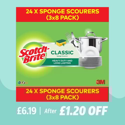 Scotch-Brite Scourer, 24 Pack