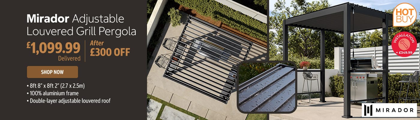 Mirador Adjustable Louvered Grill Pergola