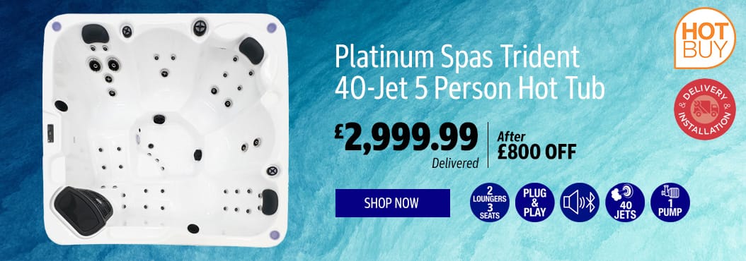Platinum Spas Trident 40-Jet 5 Person Hot Tub - Delivered and Installed