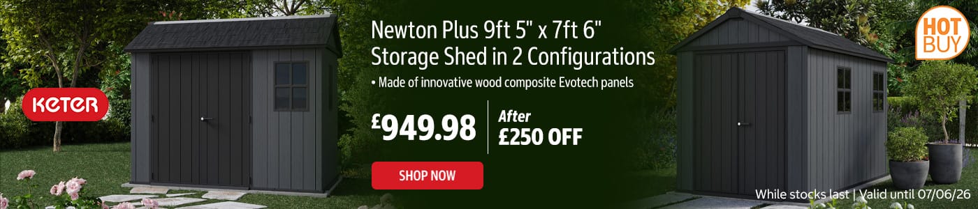 Keter Newton Plus Storage Shed in 2 Configurations