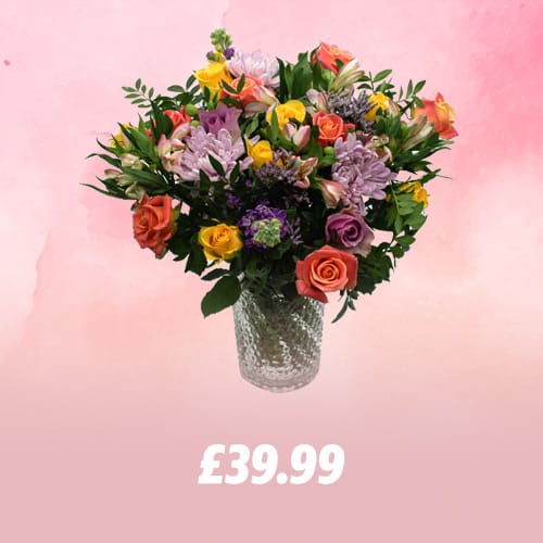 35 Stem Mixed Mother's Day Flower Bouquet with Greetings Card