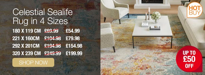 Celestial Sealife Rug in 4 Sizes