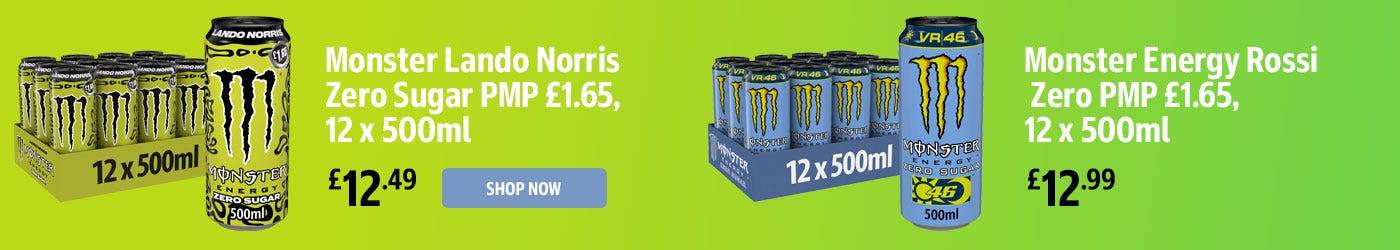 Monster Lando Norris Zero Sugar PMP £1.65, 12 x 500ml