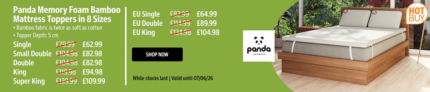 Panda Memory Foam Bamboo Mattress Toppers