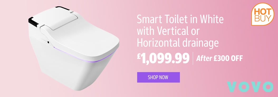 VOVO Smart Toilet in White - TCB-090SA with Vertical or Horizontal drainage