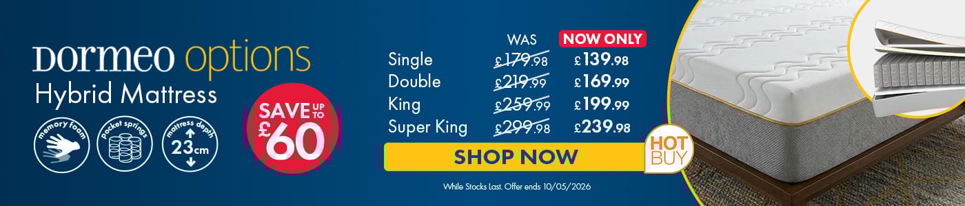Dormeo Options Hybrid Mattress in 5 Sizes