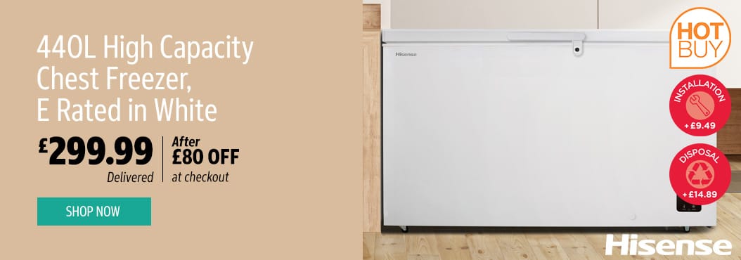 Hisense 440L High Capacity Chest Freezer, E Rated in White