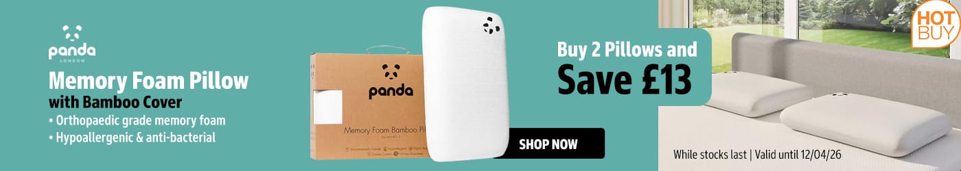 Panda Memory Foam Pillow with Bamboo Cover