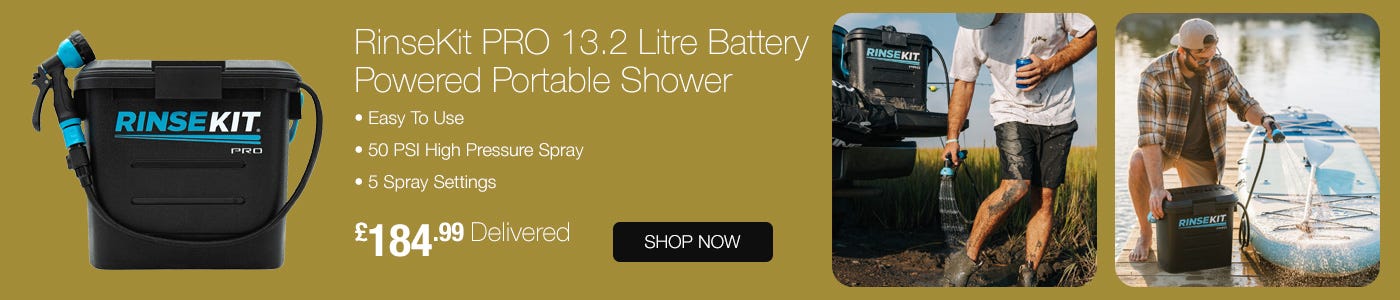 RinseKit PRO Battery Powered Portable Shower