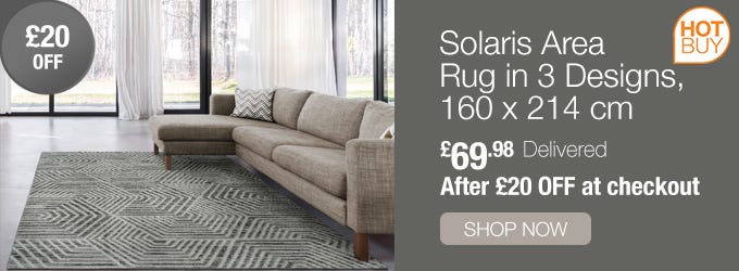 Solaris Area Rug in 3 Designs, 160 x 214 cm