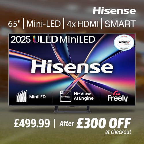 Hisense 65E8QTUK 65 Inch Mini LED HD Smart TV