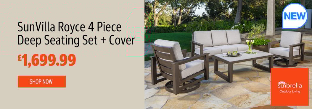 SunVilla Royce 4 Piece Deep Seating Set + Cover