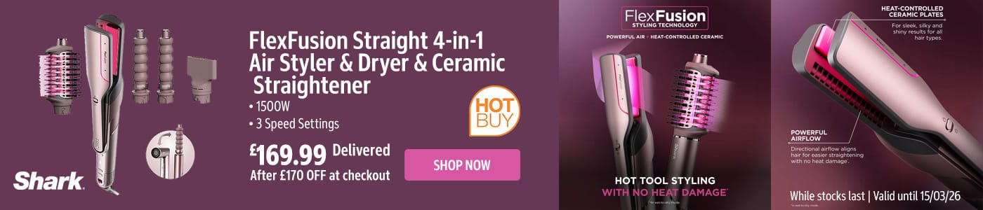 Shark FlexFusion Straight 4-in-1 Air Styler & Dryer & Ceramic Straightener