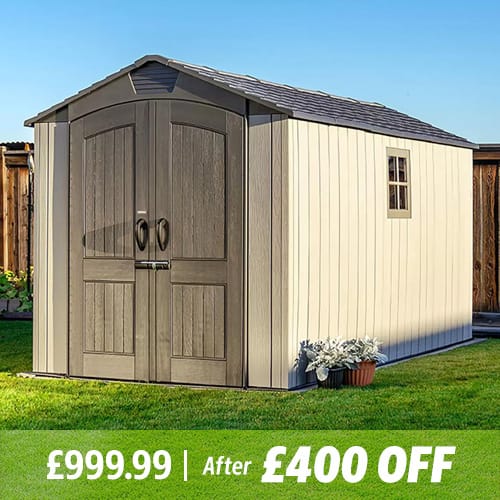 Lifetime 7ft 1" x 14ft (2.16 x 4.27m) Storage Shed