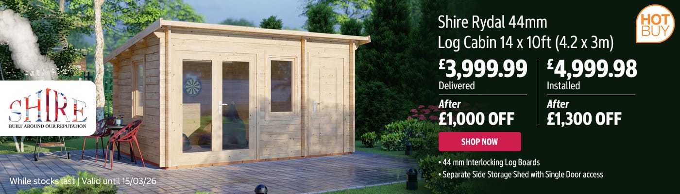 Shire Rydal 44mm Log Cabin