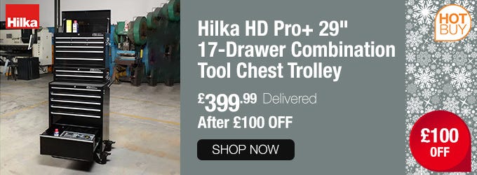 Hilka HD Pro+ 29 17-Drawer Combination Tool Chest Trolley