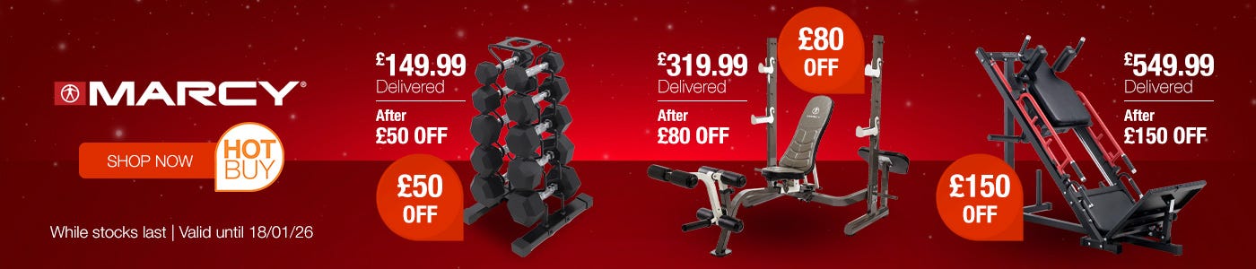 Marcy DBR-150 68kg Dumbbell Set with Storage Rack
