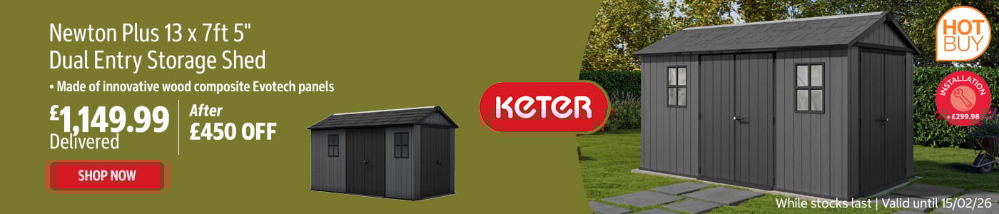 Keter Newton Plus Dual Entry Storage Shed