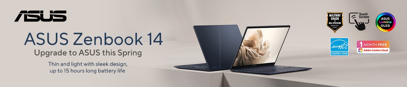 ASUS Zenbook, Intel Core Ulta 7, 16GB RAM, 1TB SSD, 14 Inch OLED Laptop