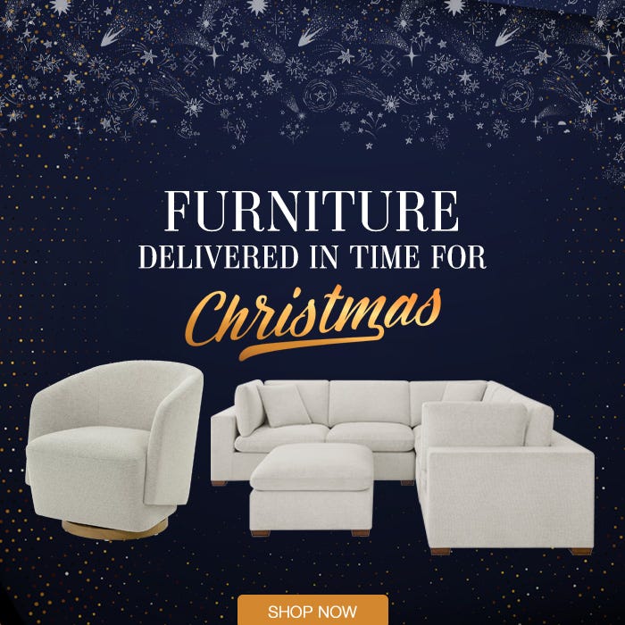 Furniture Delivered in Time For Christmas