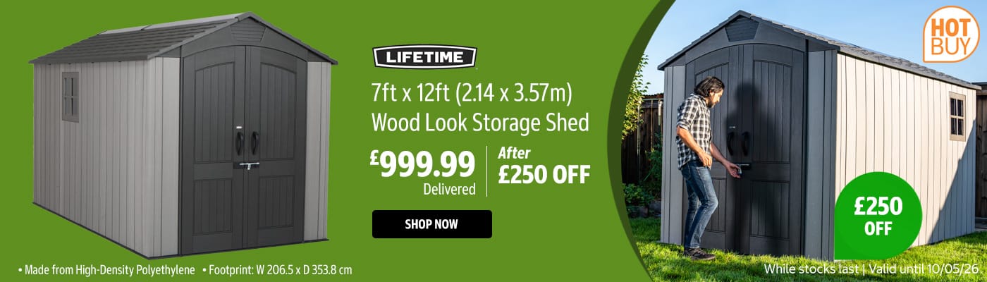 Lifetime 7ft x 12ft Wood Look Storage Shed
