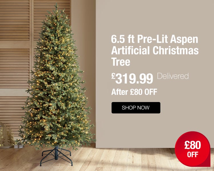 Pre-Lit Aspen Artificial Christmas Tree with 1200 Colour Changing Micro LED Lights