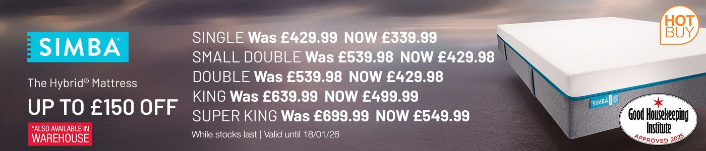 Simba Hybrid® Mattress in 5 Sizes