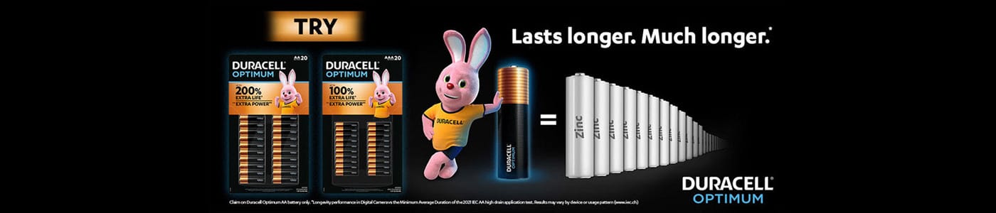 Duracell Optimum AAA Batteries - 20 Pack