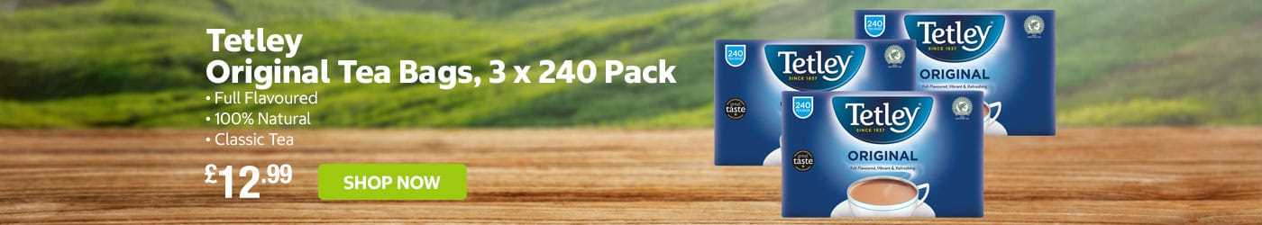 Tetley Original Tea Bags, 3 x 240 Pack