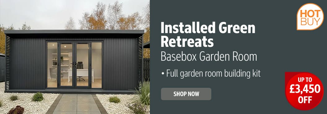 Installed Green Retreats Basebox Garden Room