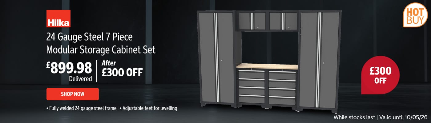 Hilka 24 Gauge Steel 7 Piece Modular Storage Cabinet Set