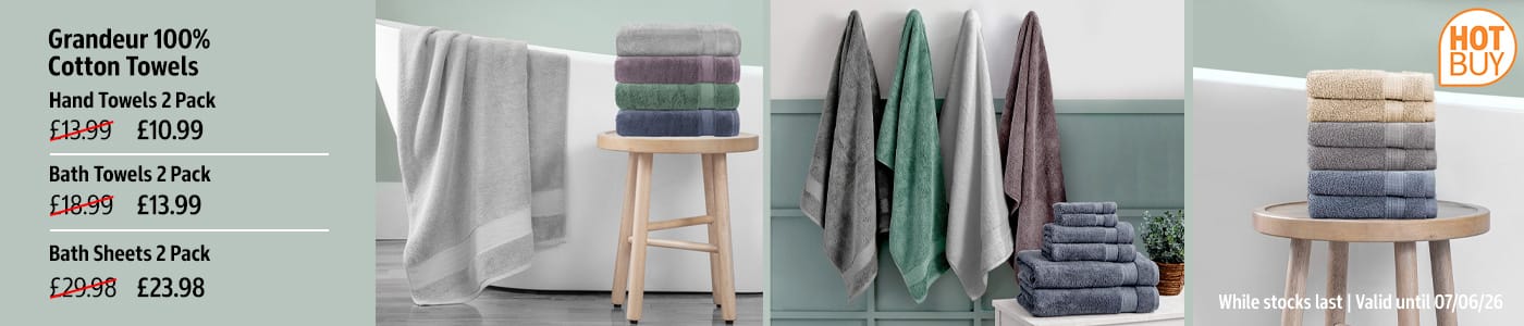 Grandeur 100%  Cotton Towels
