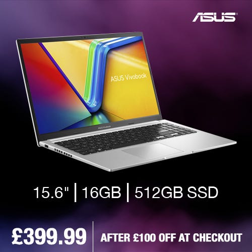 ASUS Vivobook, AMD Ryzen 7, 16GB RAM, 512GB SSD, 15.6 Inch Laptop