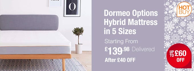 Dormeo Options Hybrid Mattress in 5 Sizes